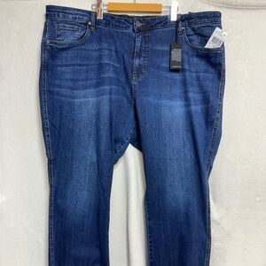 Kut From The Cloth Women's Jeans 24W Blue Reese Ankle Straight Leg High Rise